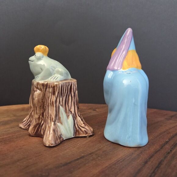 VTG CLAY ART Princess and the Frog Salt & Pepper Shakers 90's - Picture 6 of 13